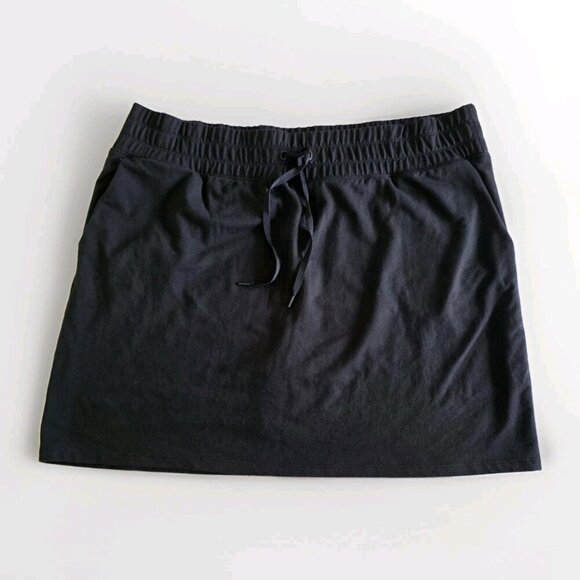 Acitve Zone Skort Womens 2X Black Elastic Waist Ties Mesh Shorts Pockets Hiking - Picture 15 of 16